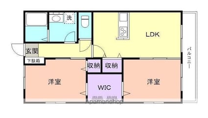 ハイム・コーラルヒル[2LDK/54.51m2]の間取図