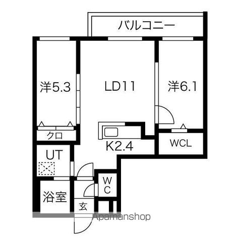 ブランシャールALAIN西町の間取り写真