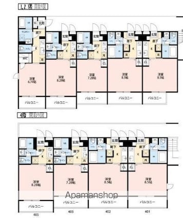 福生セイワレジデンス[1K/26.67m2]の間取図