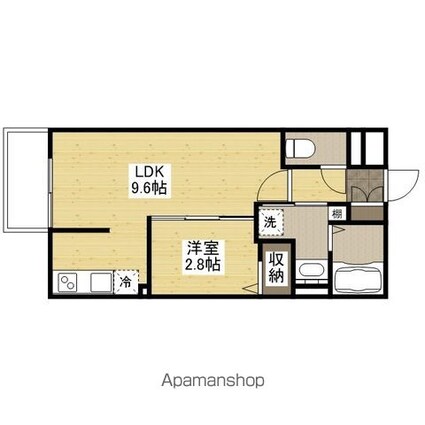 月光南観音壱番館[1LDK/29.9m2]の間取図