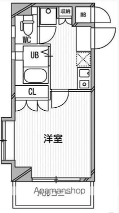 スペーシア高円寺Ⅱ[1K/20.4m2]の間取図