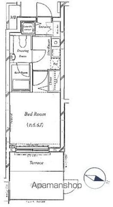 ＦＯＲＴＩＳ[1K/21.53m2]の間取図
