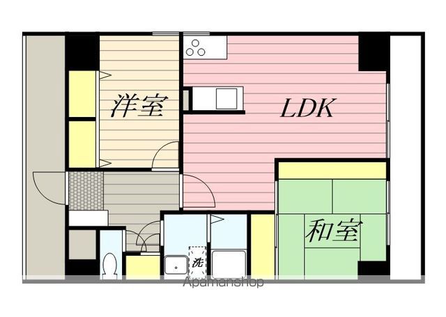 【和歌山市小雑賀のマンションの間取り】