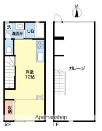 ガレージハウス２０２３[1R/29.07m2]の間取図