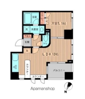 メゾンド日本橋三越前[1LDK/40.18m2]の間取図