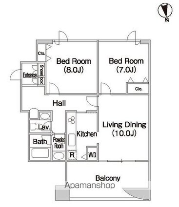 テラス日新[2LDK/75.71m2]の間取図