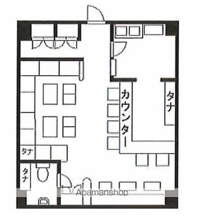 和歌山県和歌山市北ノ新地田町[店舗/47.99m2]の間取図