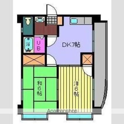 クエストコート[2DK/40.5m2]の間取図