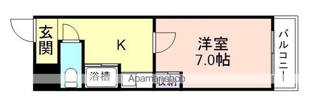 マイステージあろち[1K/22m2]の間取図