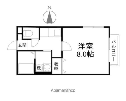カーペンター２１[1K/27.3m2]の間取図