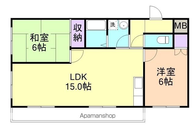 和歌山県和歌山市吹上４丁目[2LDK/65.3m2]の間取図