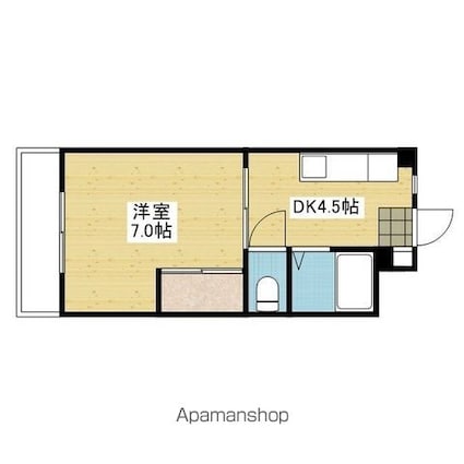 コーポ本町[1DK/21m2]の間取図