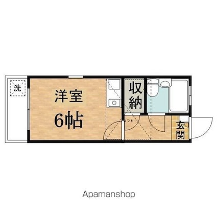 コーポアメニティⅠ[1K/17m2]の間取図