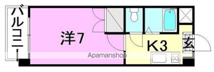メゾン桑原[1K/21.45m2]の間取図