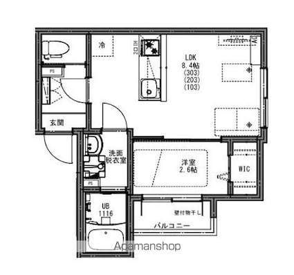 ＫＥＩＡＩ　ＲＥＳＩＤＥＮＣＥ　八潮[1LDK/27.88m2]の間取図