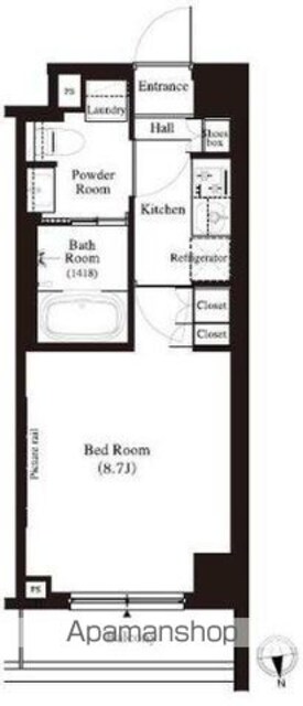 アーバンパーク江古田の森[1K/27.88m2]の間取図