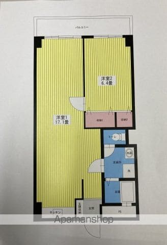 東カングランドマンション広島リバーサイドの間取り写真