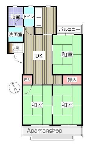ビューハイツ南千田の間取り写真
