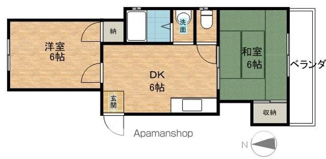 東園田ハイツの間取り写真