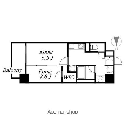 ＳーＲＥＳＩＤＥＮＣＥ烏森ａｕｒｅａｔｅ（オリート）[2K/29.79m2]の間取図