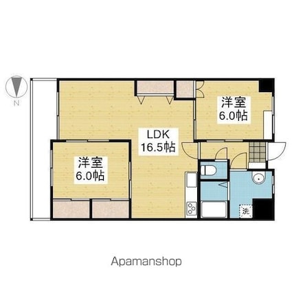 衣山大東ビル[2LDK/66.07m2]の間取図