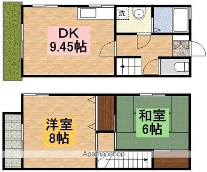 東京都小金井市東町５丁目[2DK/56.9m2]の間取図