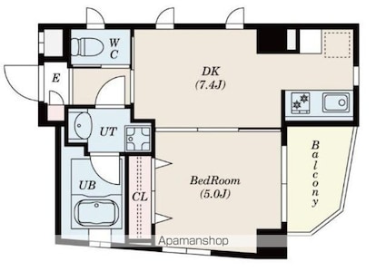 東京都中野区大和町１丁目[1DK/30.59m2]の間取図