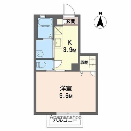 ディアス内川　Ｄ・Ｅ棟[1K/31.7m2]の間取図