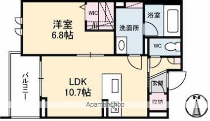 シャーメゾンステージ宇品東[1LDK/45.32m2]の間取図