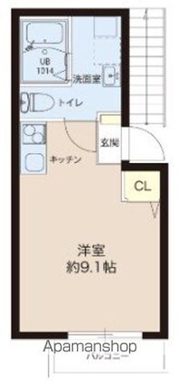 レピュア成増レジデンス[1R/21.38m2]の間取図