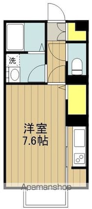 インペリアルコート[1K/25.28m2]の間取図