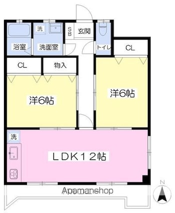 サンハイツ宮前[2LDK/56.8m2]の内装1