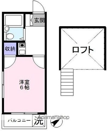 アネックス元山[1K/13.77m2]の間取図
