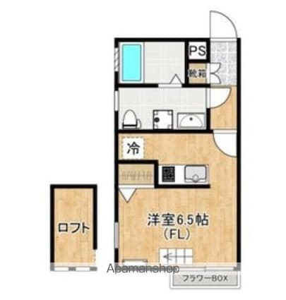 東京都世田谷区用賀４丁目[1K/26.01m2]の間取図