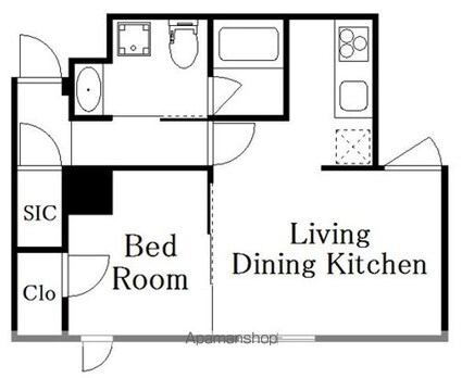 Ｄｅｃｏｒ　Ｂｌｏｃｃｏ　Ｏｙａｍａ　Ｄｕｅ[1LDK/40.84m2]の間取図