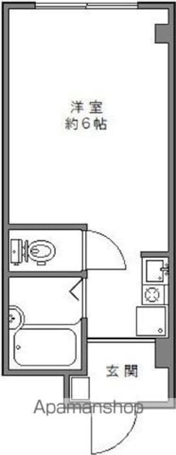 サニー米山[1R/18m2]の間取図