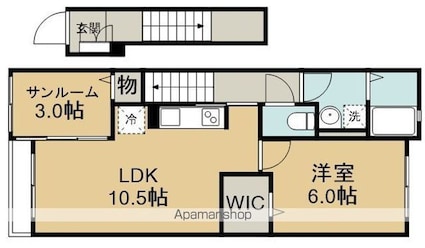 仮）川越市アパート１[1LDK/48.91m2]の間取図