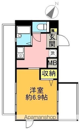 東京都世田谷区北沢１丁目[1K/23.56m2]の間取図