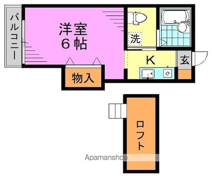 コーポヤマト・グランデ[1K/19.32m2]の間取図