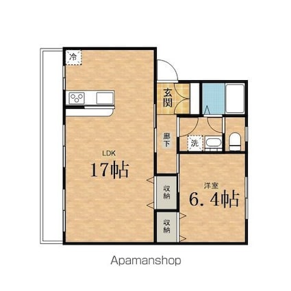 サザンクロス[1LDK/52m2]の間取図