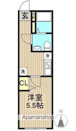 ベスト小岩[1K/20.82m2]の間取図
