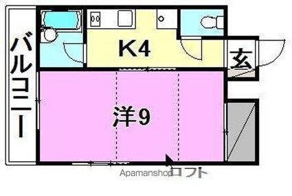 ヴィラ花みずき[1K/28.35m2]の間取図