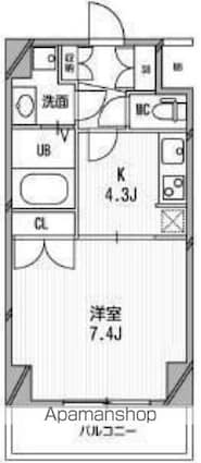 東京都杉並区堀ノ内３丁目[1K/29.58m2]の間取図