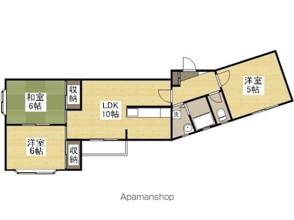 リバーサイド大須賀[3LDK/70.69m2]の間取図