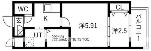 北条町シーエム・ヌフの間取り写真