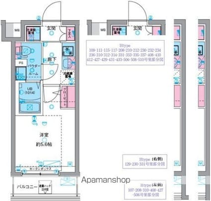 ＧＥＮＯＶＩＡ天王台[1K/21.9m2]の間取図