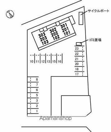 タムタムグラン[2LDK/54.7m2]の配置図