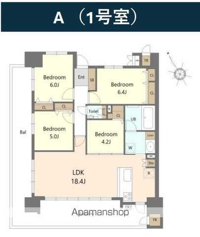 SーRESIDENCE愛宕SOUTHの間取り写真