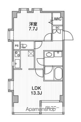 東京都杉並区和田３丁目[1LDK/49.24m2]の間取図