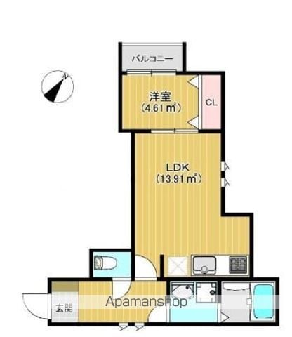 ＫＡＧ．Ｒ九産大前 205 ｜ 福岡県福岡市東区下原１丁目11-23（賃貸アパート1LDK・1階・31.04㎡） その2